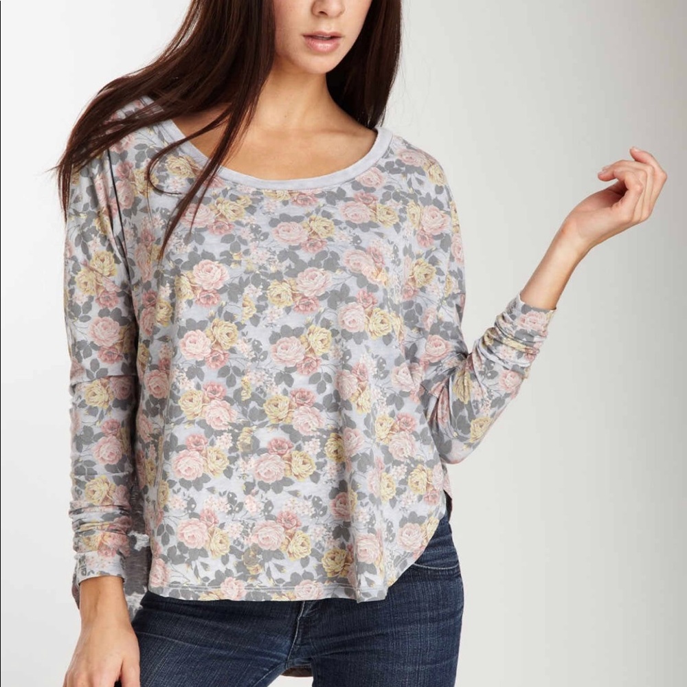 Chaser O’keefe long sleeve floral shirt